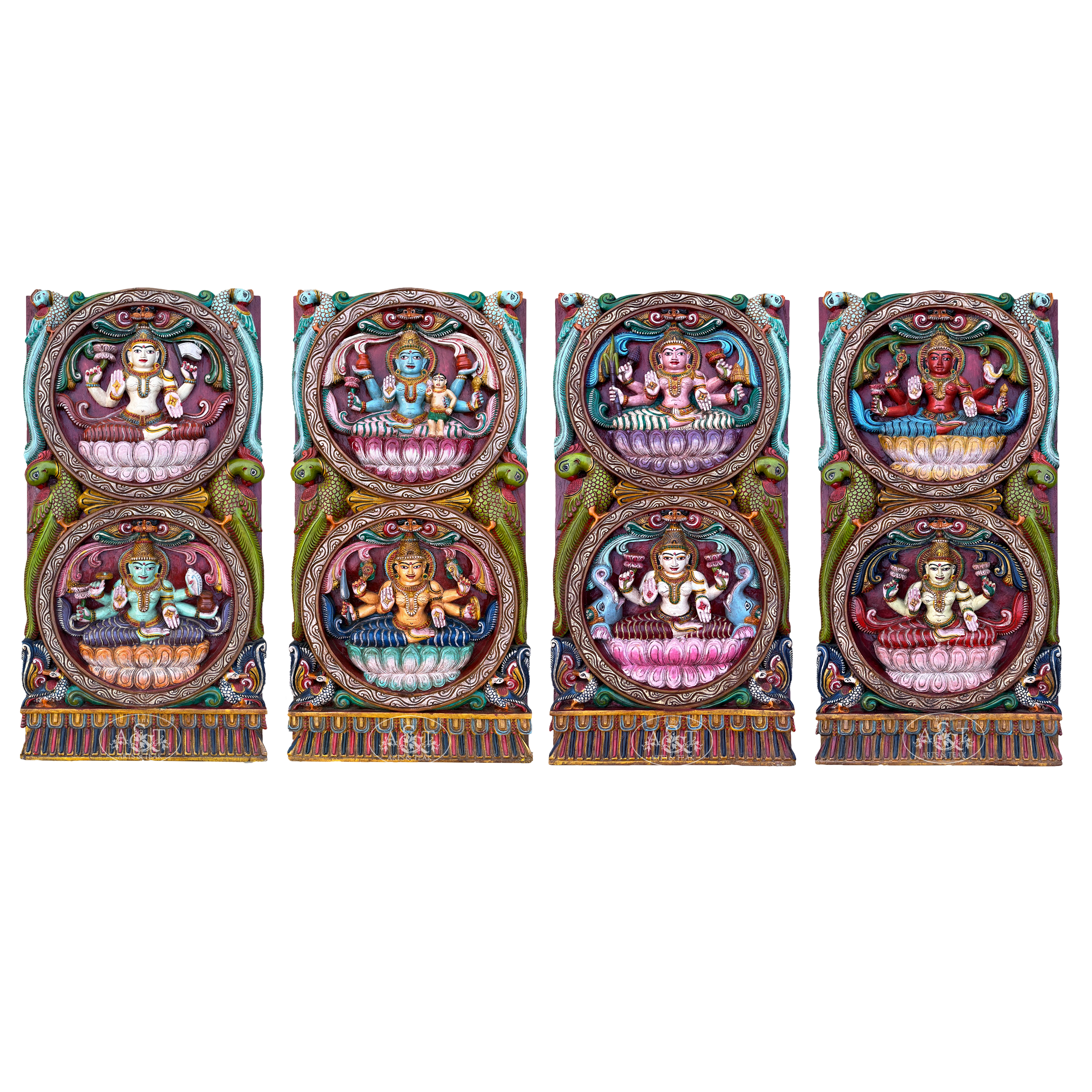 Ashtalakshmi Wooden Wall Panels - Rani Arts & Teak – RANI ARTS & TEAK