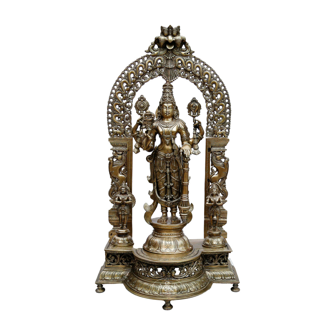 Vishnu with Garud and Hanuman