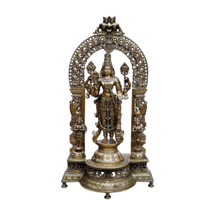Vishnu with Garud and Hanuman