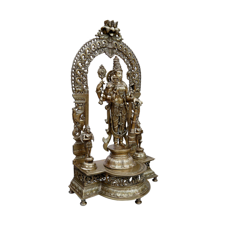 Vishnu with Garud and Hanuman