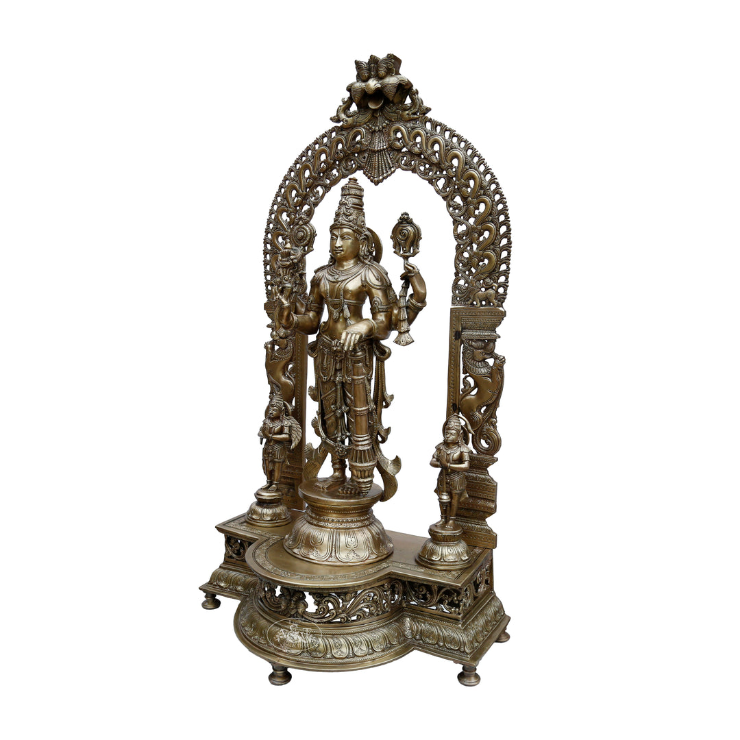 Vishnu with Garud and Hanuman