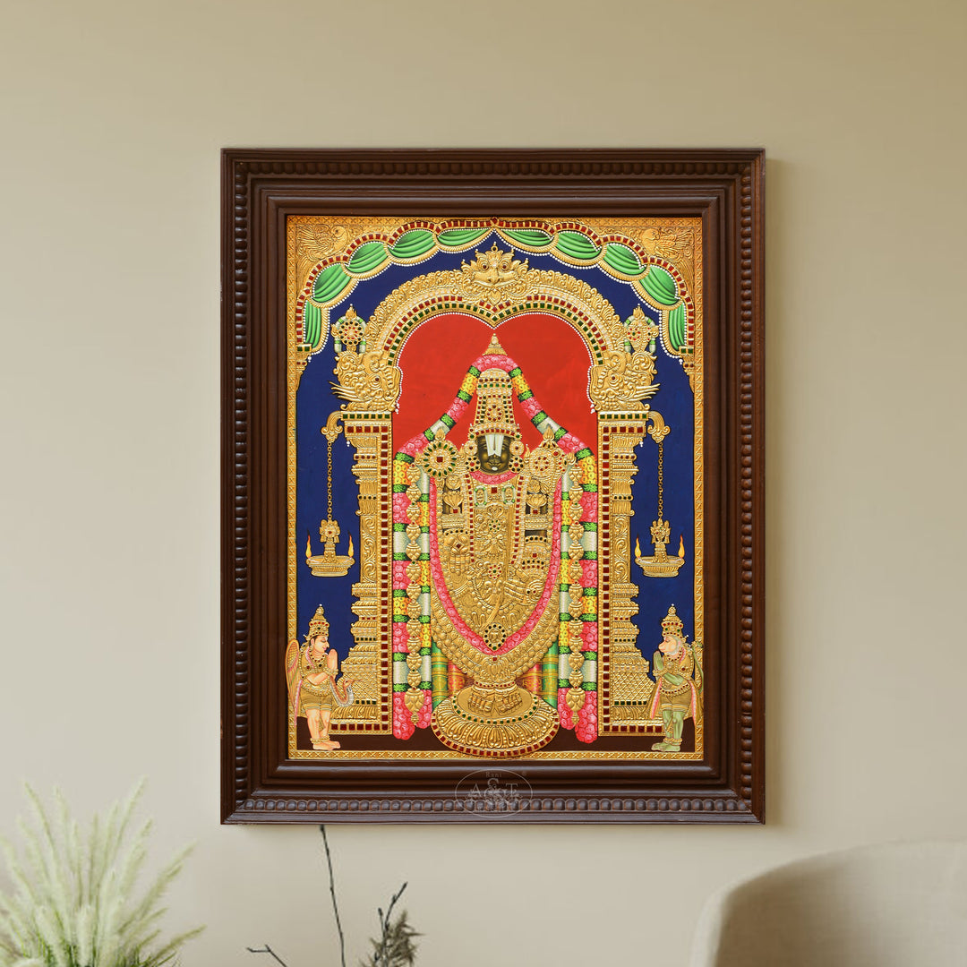 Tanjore Painting - Tirupathi Balaji