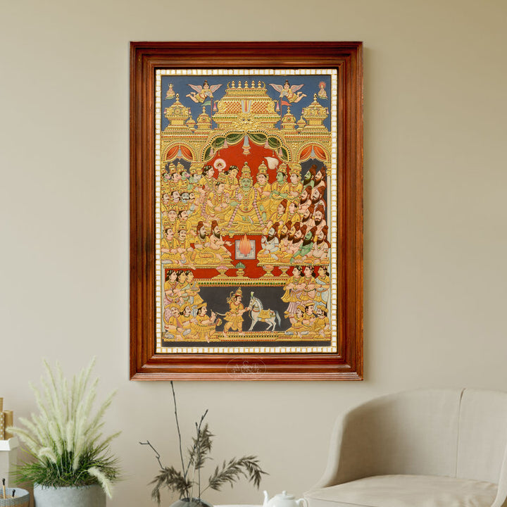 Tanjore Painting - Rama Ashwametha Yagam