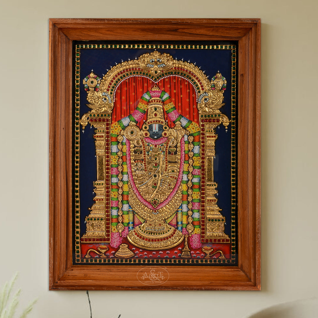 Tanjore Painting - Tirupathi Balaji