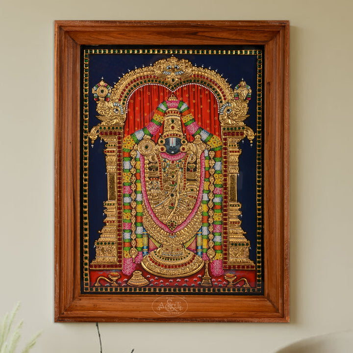 Tanjore Painting - Tirupathi Balaji