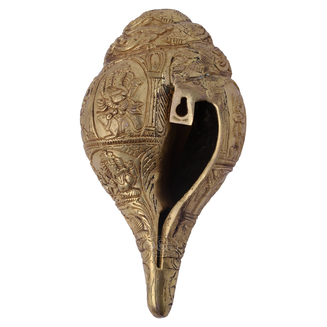 Brass Ganesh Conch - Big