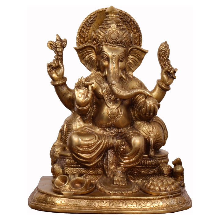 Brass Abhaya Mudra Ganesh
