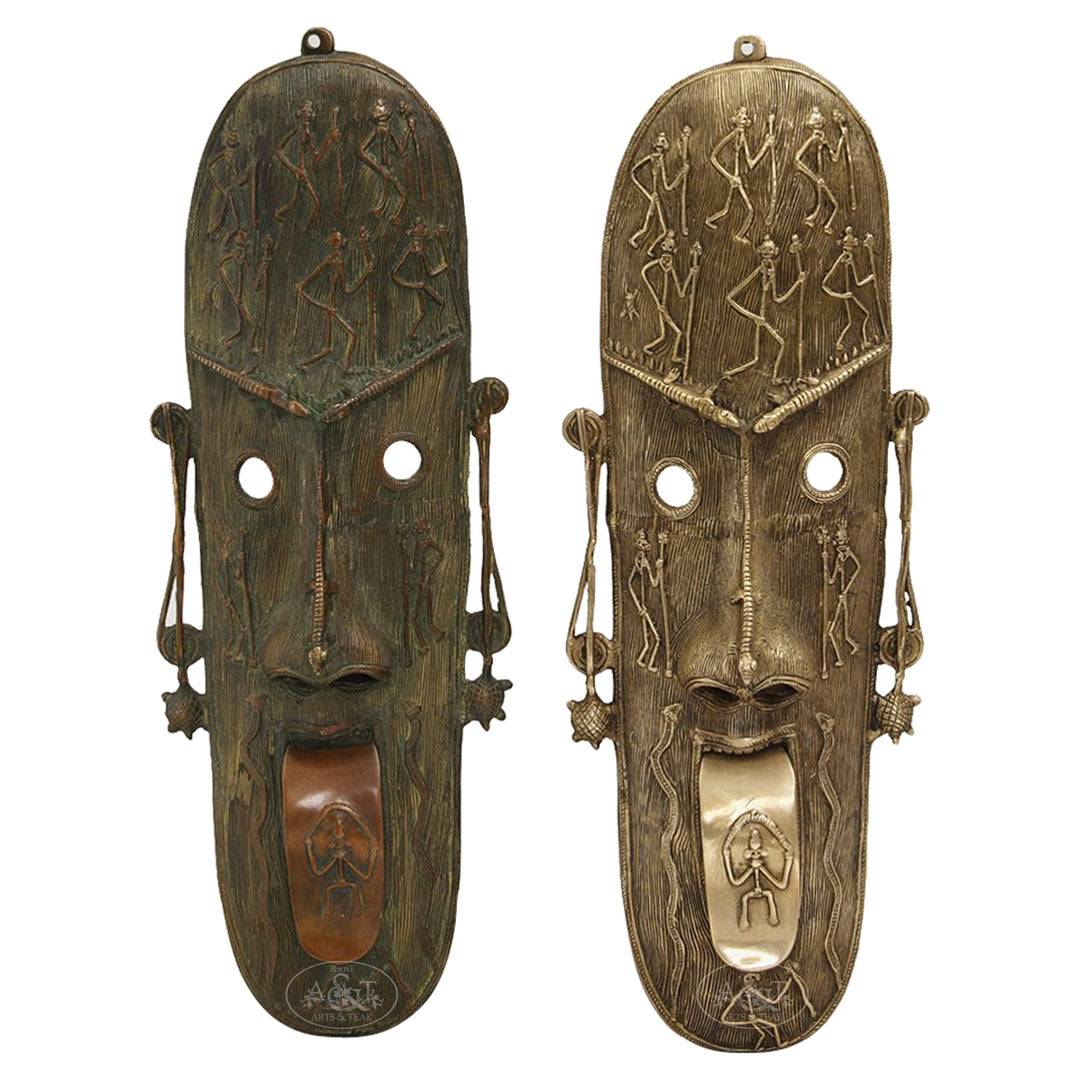 Brass Tribal Mask