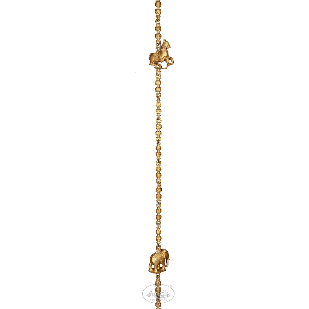 Brass Swing Chain - Horse & Elephant Design