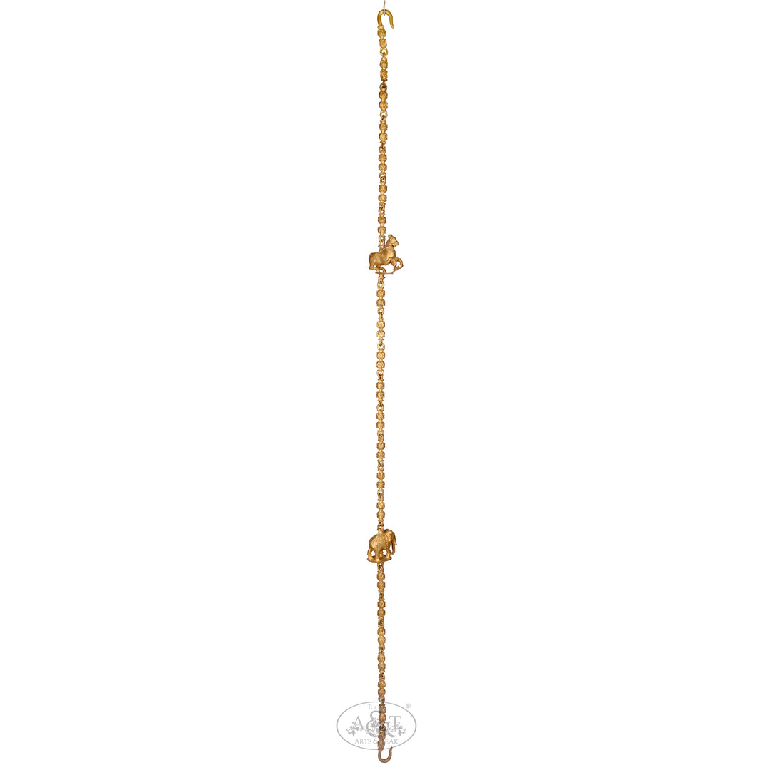 Brass Swing Chain - Horse & Elephant Design