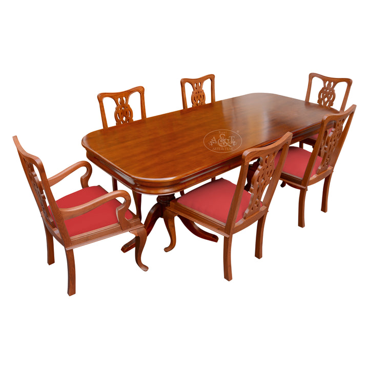 Teakwood Mahogany Finished Dining Table