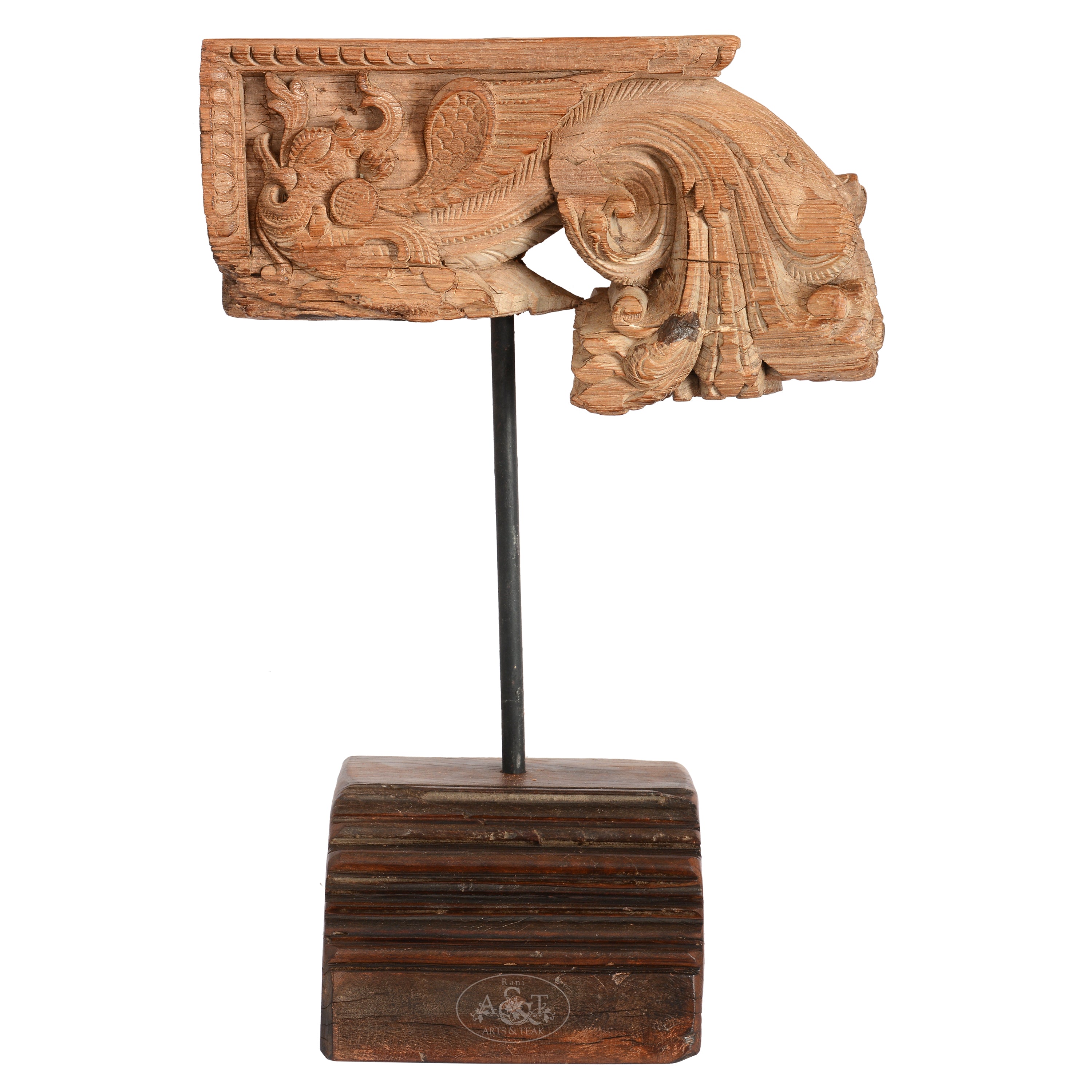 Wooden Pillar Bracket Mounted on Stand – RANI ARTS & TEAK
