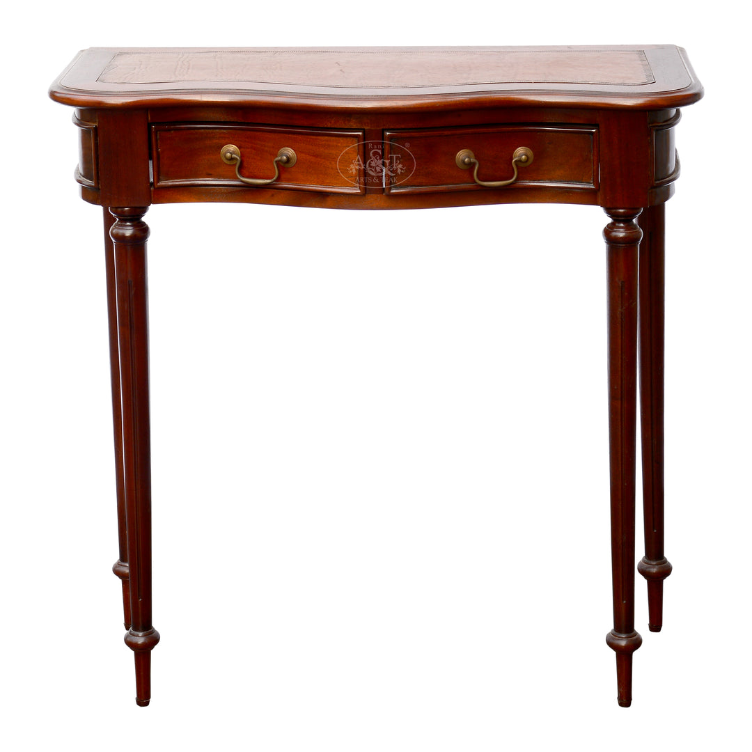 Mahogany Console Fitted with Twin Drawers