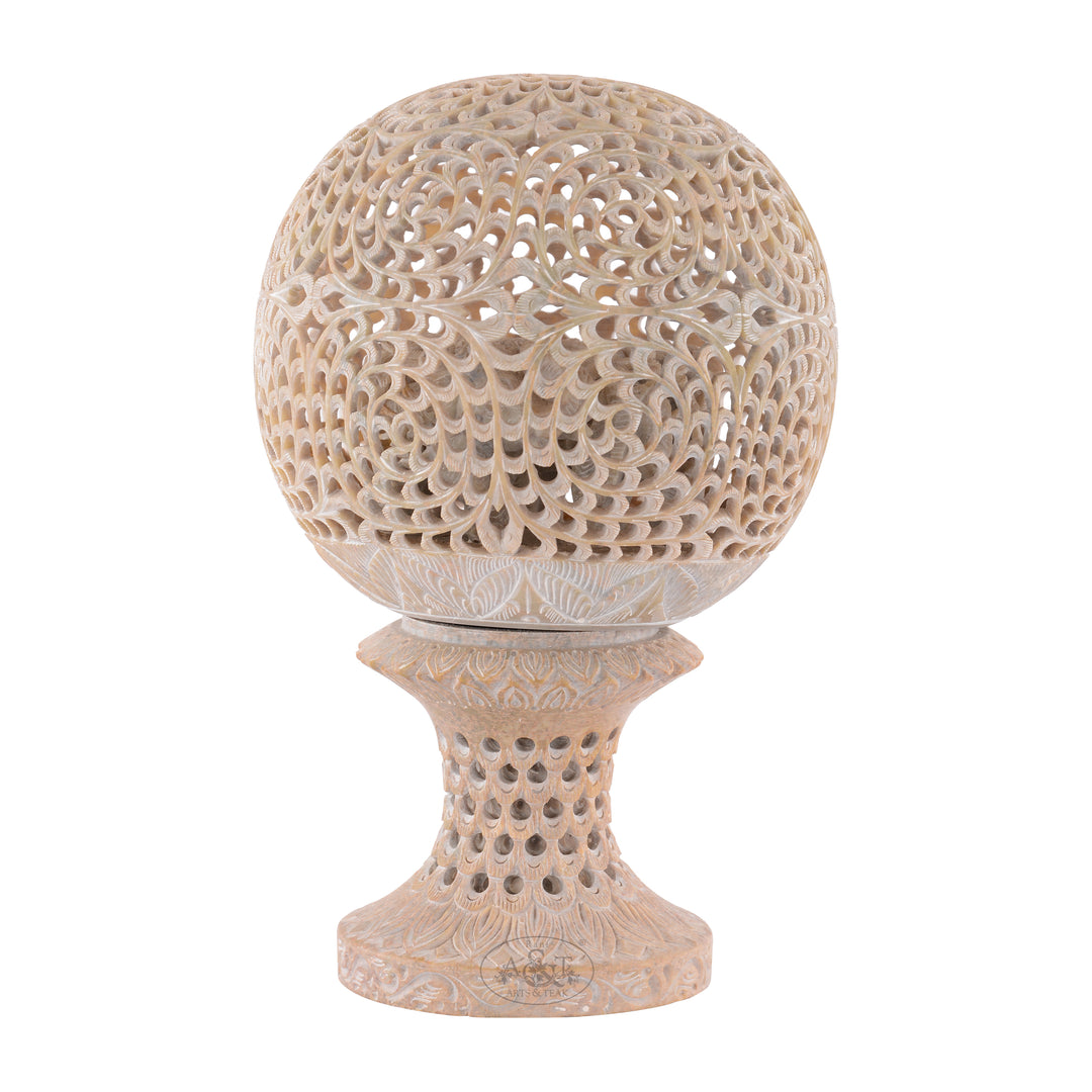 Soft Stone Jali work Revolving Egg