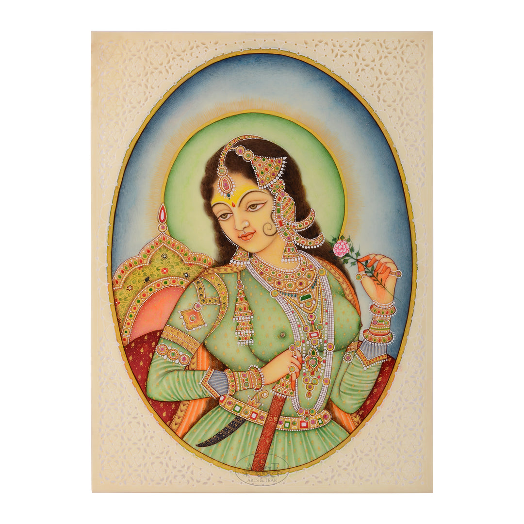 Miniature Painting on Synthetic Board - Queen