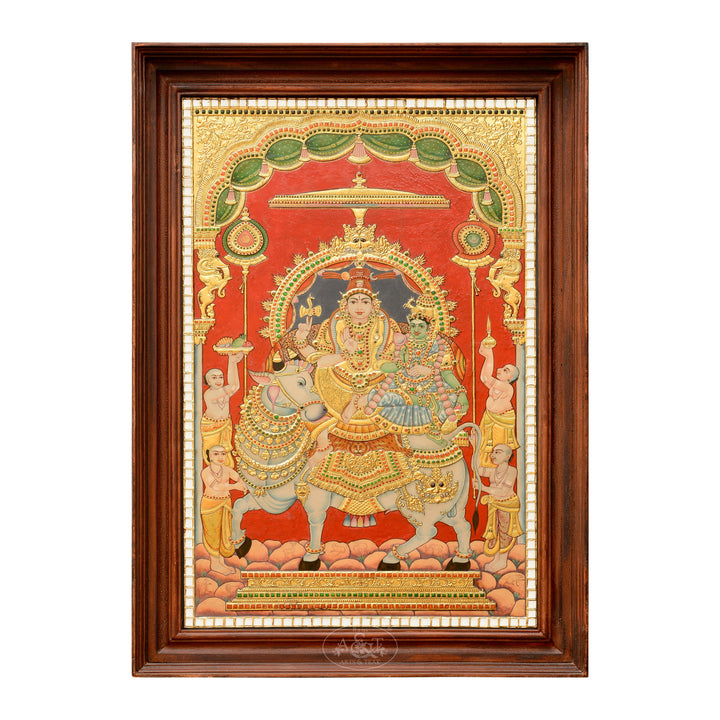 Tanjore Painting - Rishabaruda Shiva