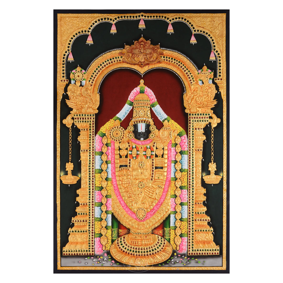 Tanjore Painting - Tirupathi Balaji