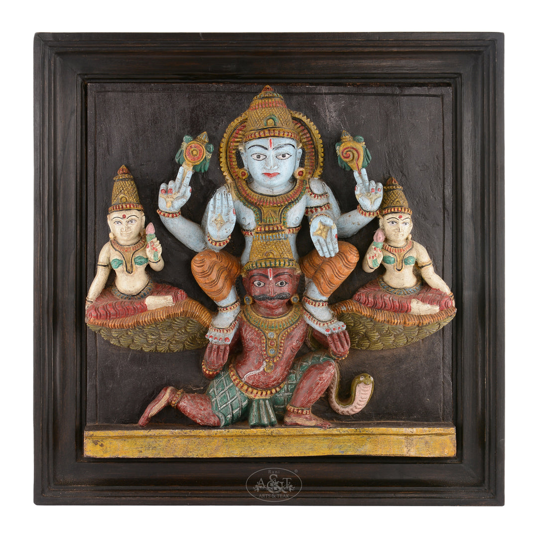 Wooden Wall Panel - Garud Seva