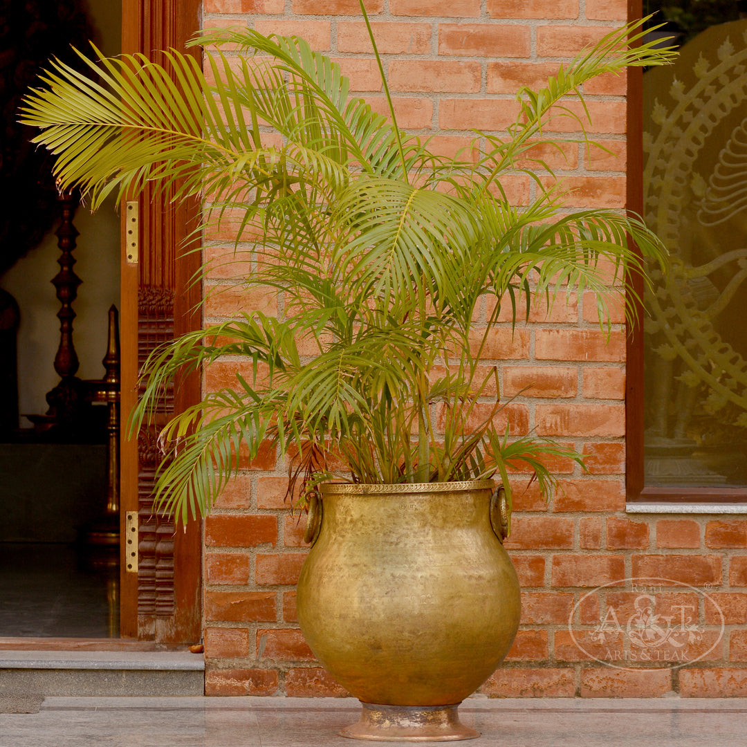 Brass Planter Vase on Stand