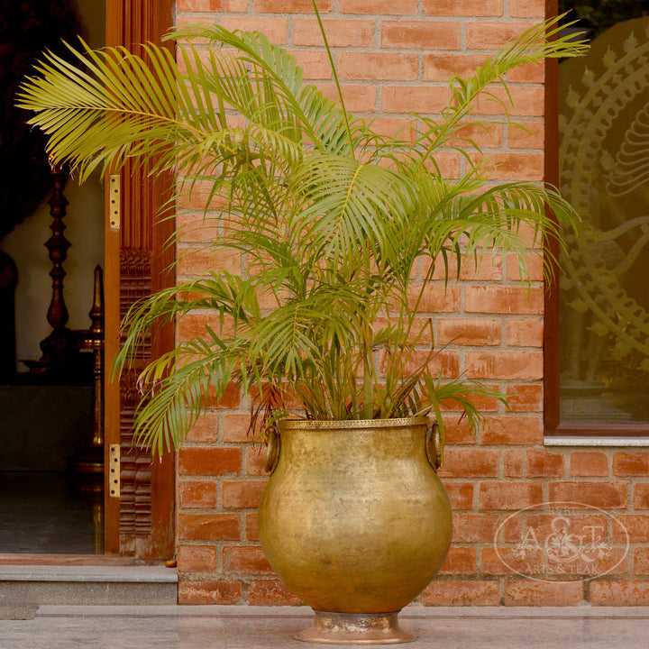 Brass Planter Vase on Stand