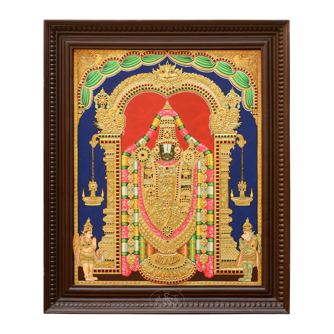 Tanjore Painting - Tirupathi Balaji