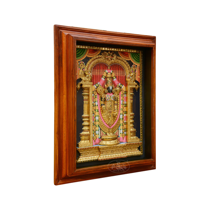 Tanjore Painting - Tirupathi Balaji (Embossed)