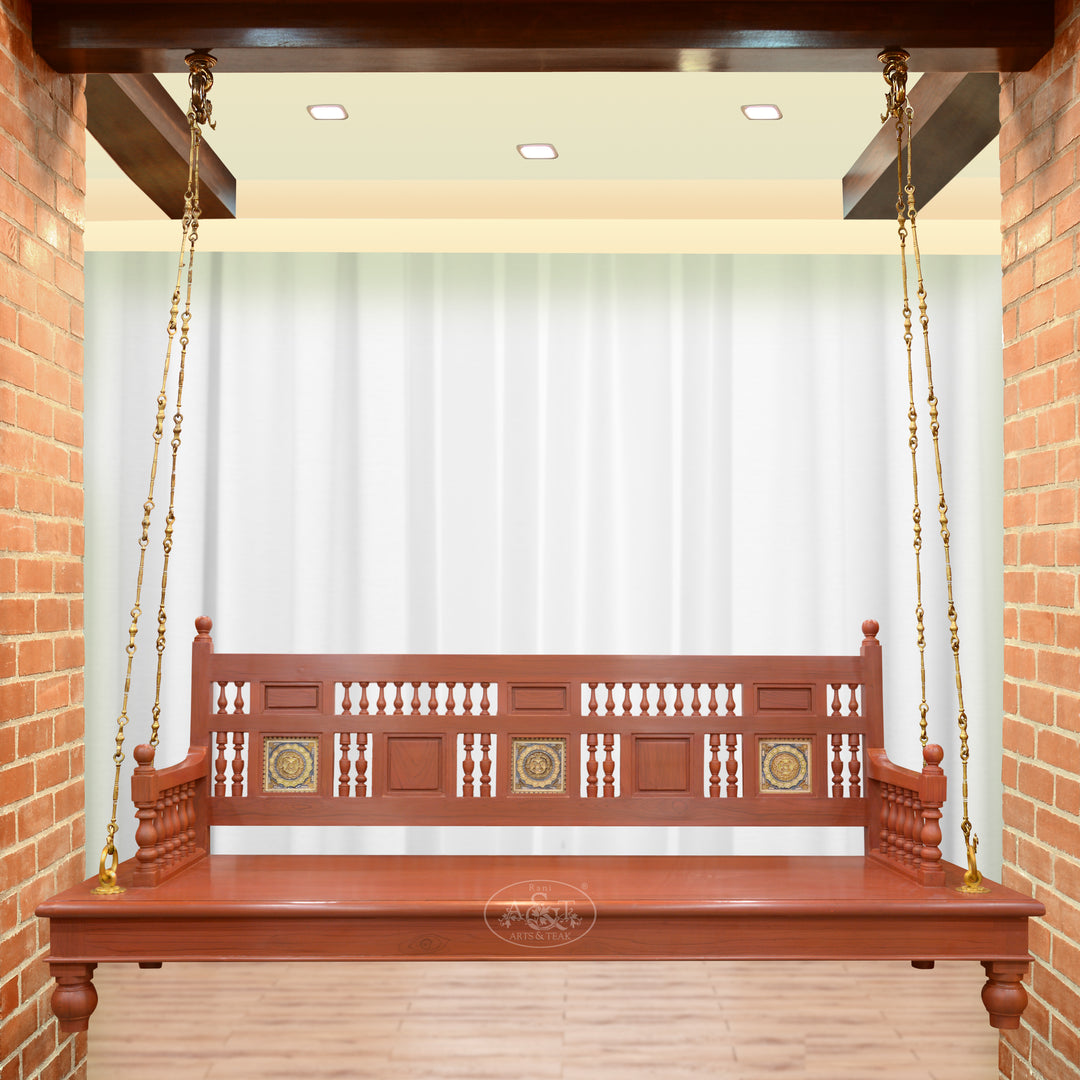 Teakwood Tile Fitted Swing with Backrest