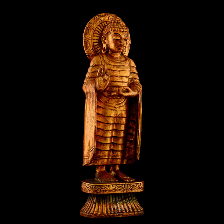 Wooden  Gilded  Buddha