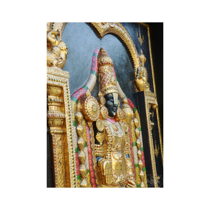 Tanjore Painting - Tirupathi Balaji (Embossed)