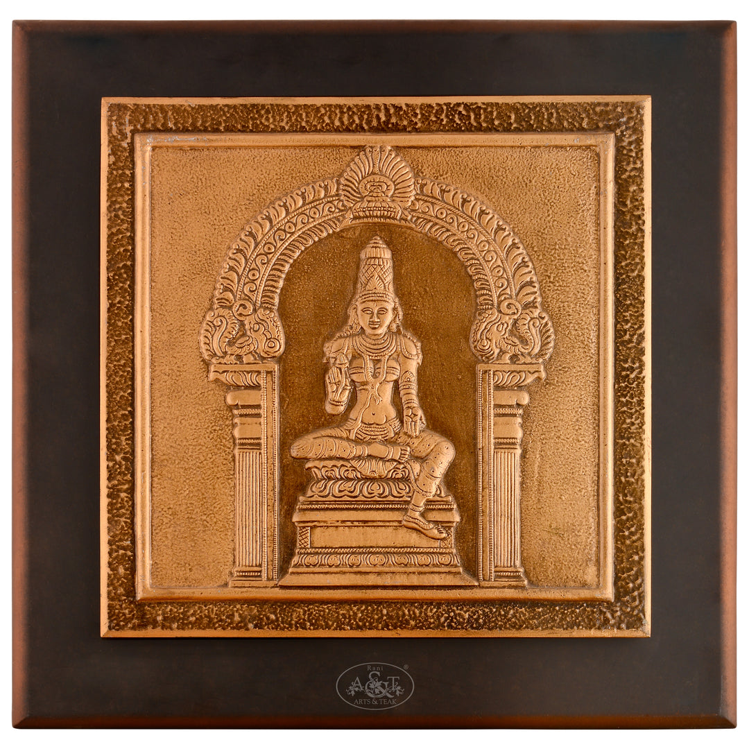 White Metal Lakshmi Wall Panel