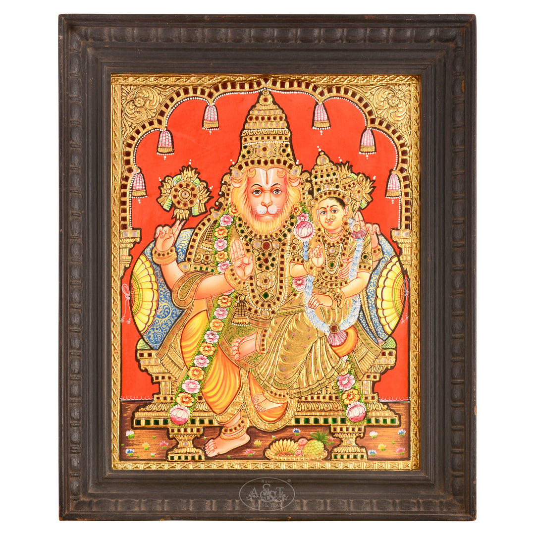 Tanjore  Painting Lakshmi Narasimha