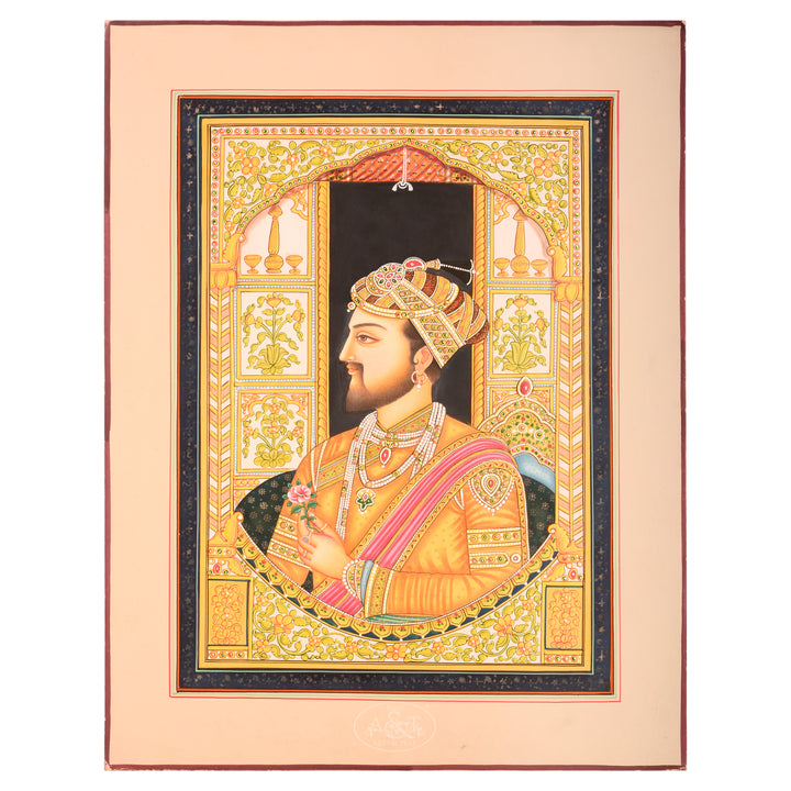 Painting on Paper Emperor Shah Jahan