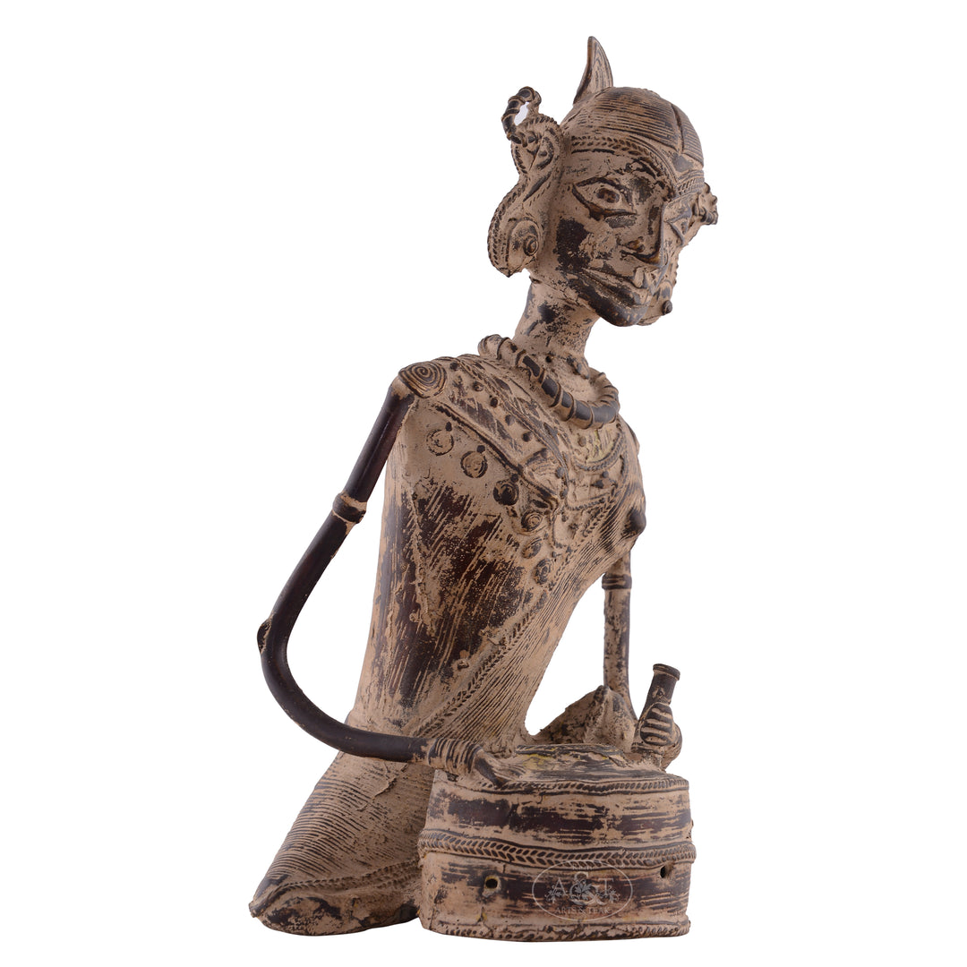 Bronze Tribal Woman Big (Dokra)