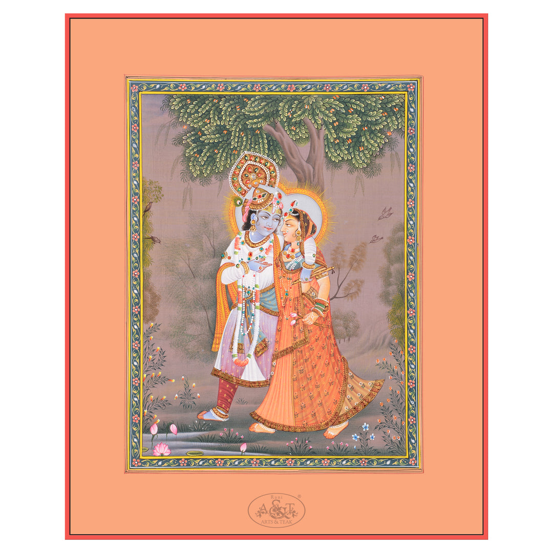 Painting on Paper - Radha krishna