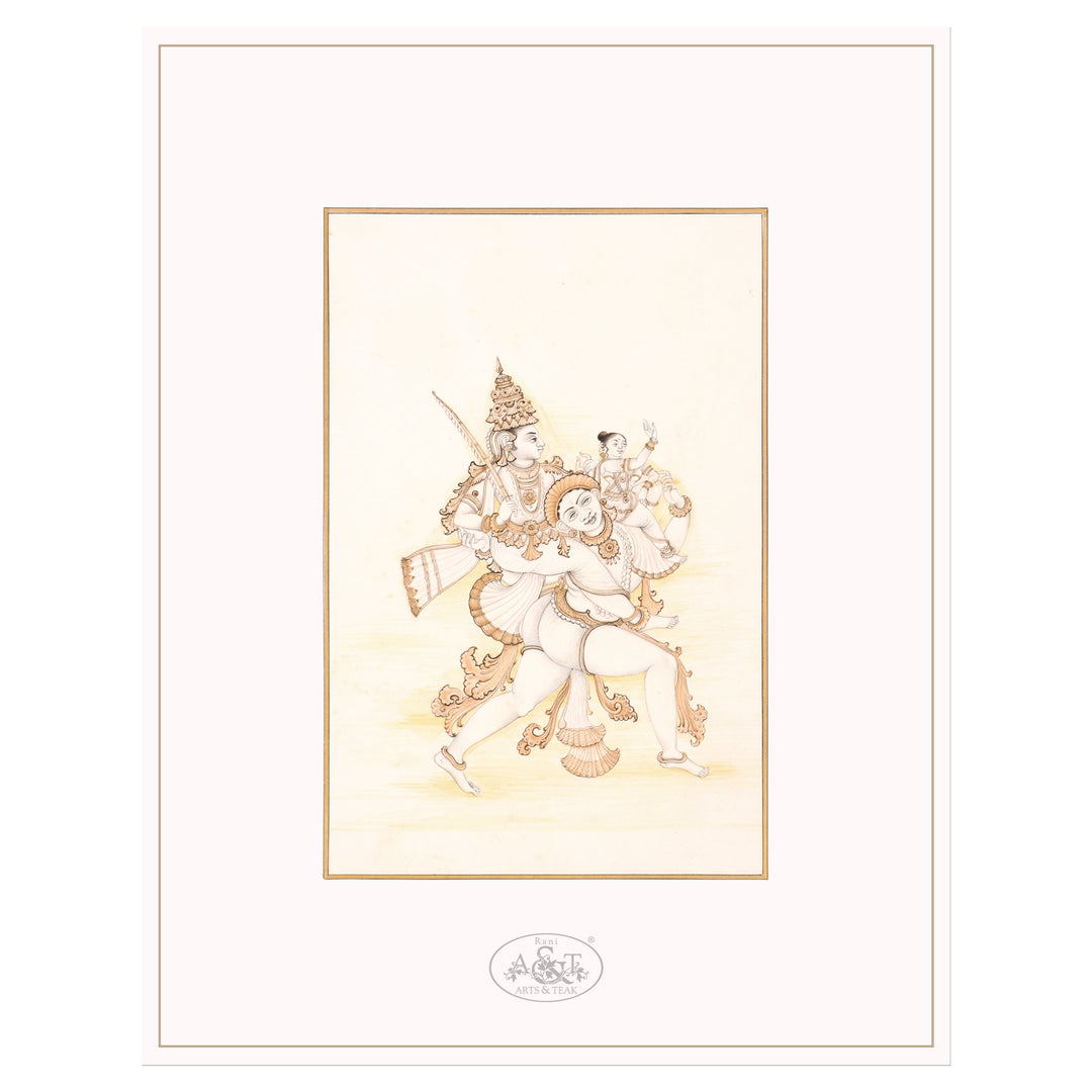 Pen and Ink Painting on Paper - Garud Seva