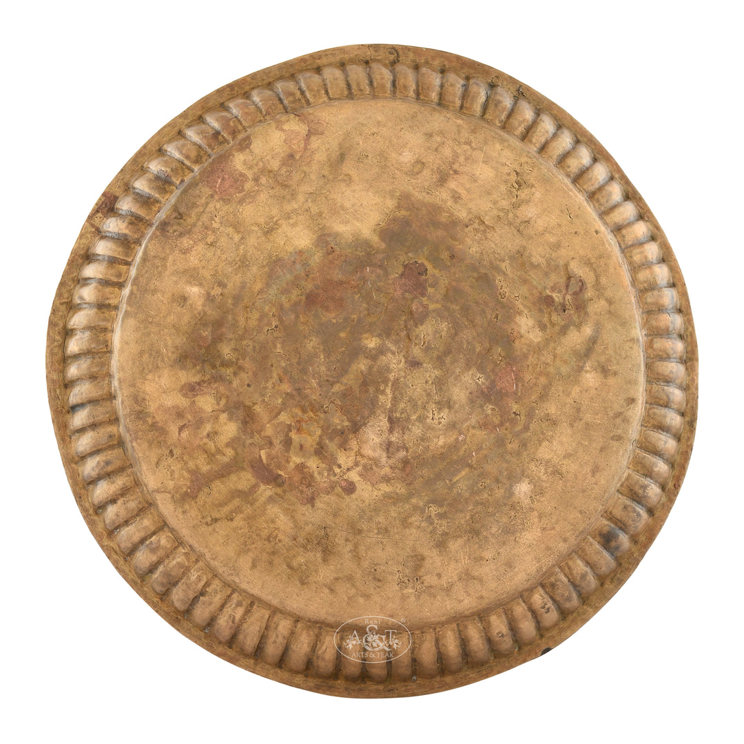 Brass Hamsa Round Tray