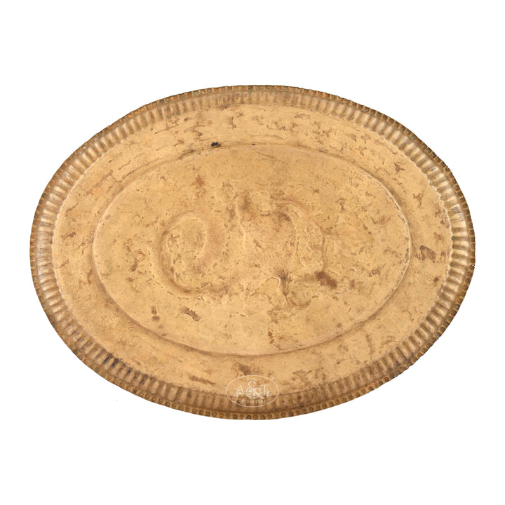 Brass Hamsa Oval Tray