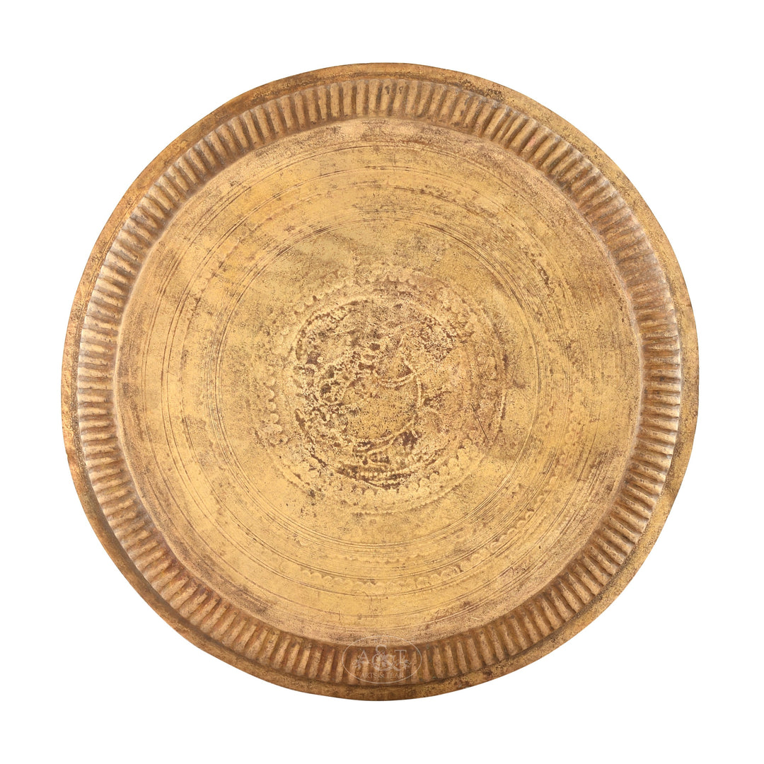 Brass Hamsa Round Tray