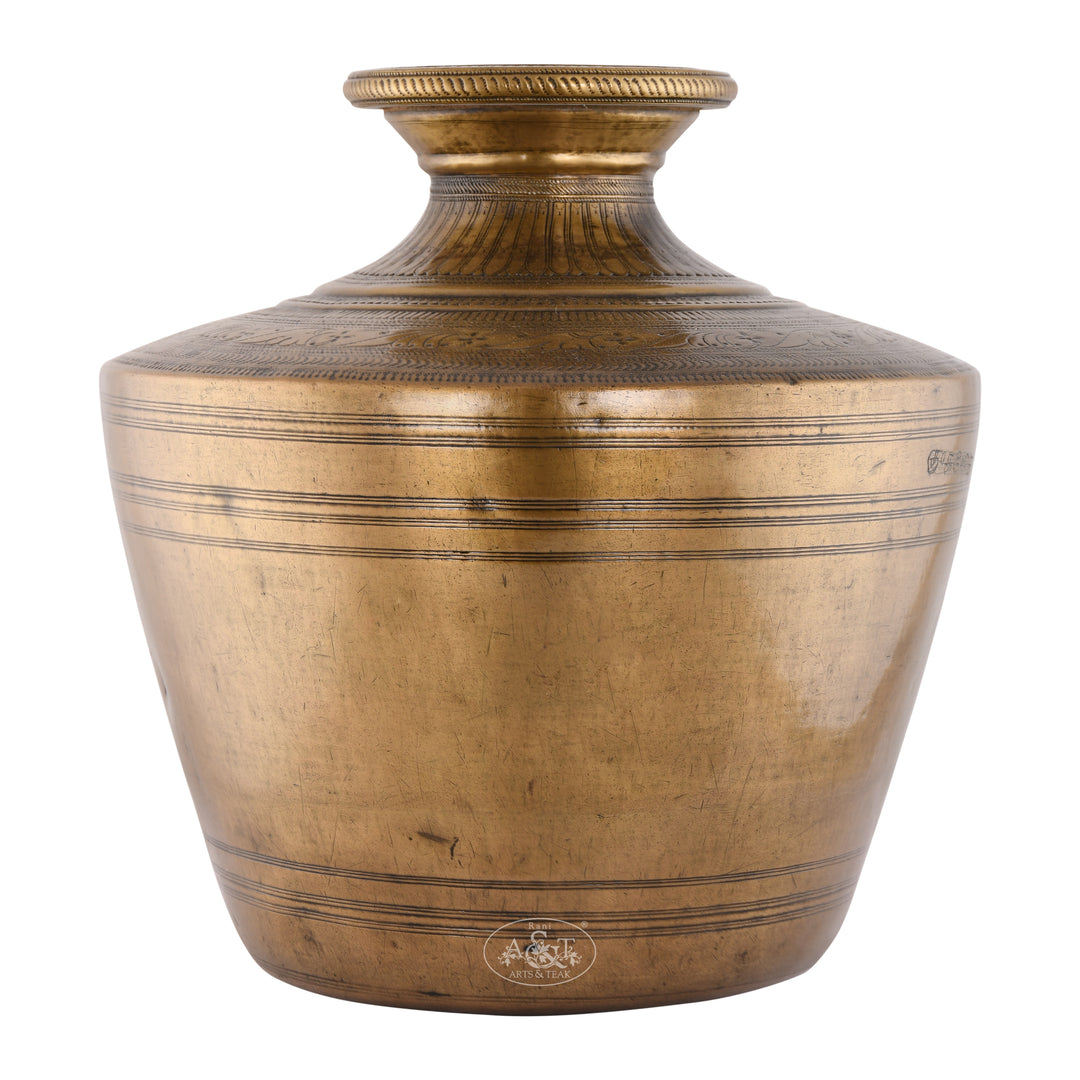 Brass Etched Vase