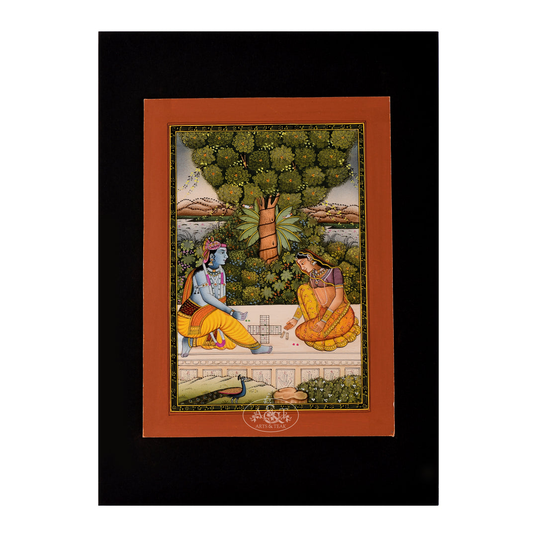 Radha Krishna playing the game of dice