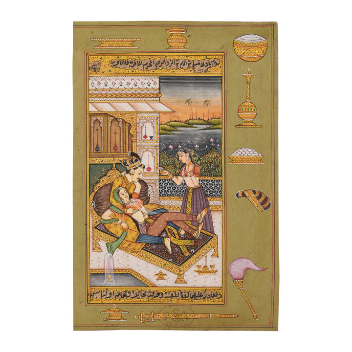 Mughal Emperor in Garden - III