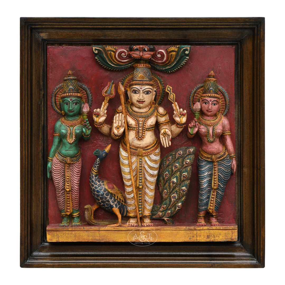 Murugan with Valli Deivanai Wall Panel