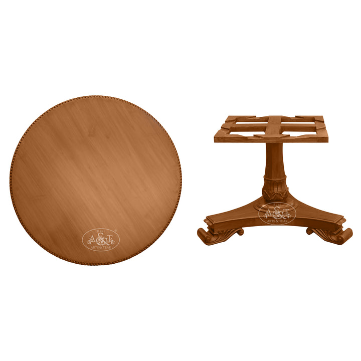 Teakwood Round Dining Table