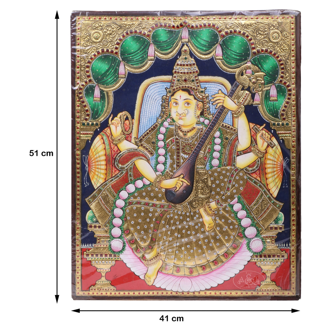 Tanjore Painting Saraswathi