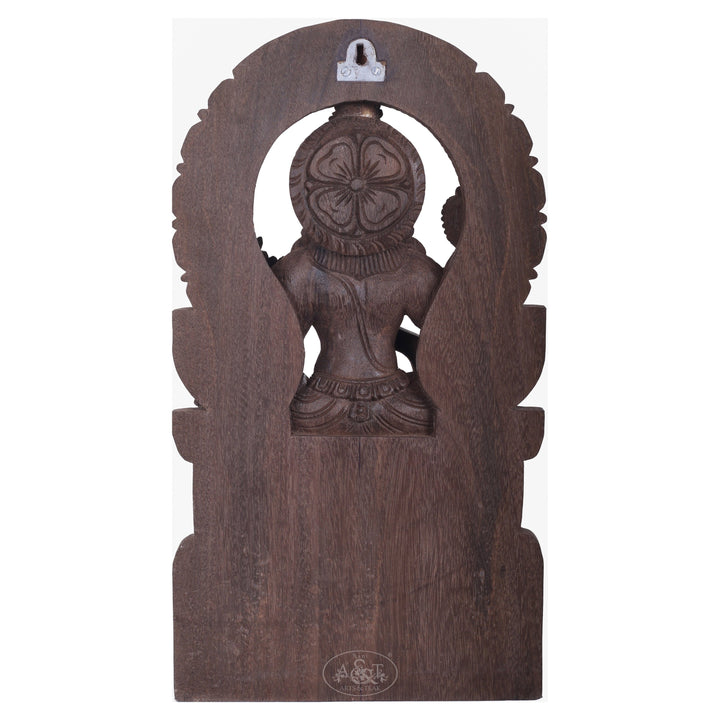 Wooden Saraswathi Wall Panel