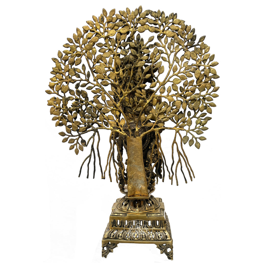 Brass Lord Krishna With Kadamba tree - Rani Arts & Teak – RANI ARTS & TEAK