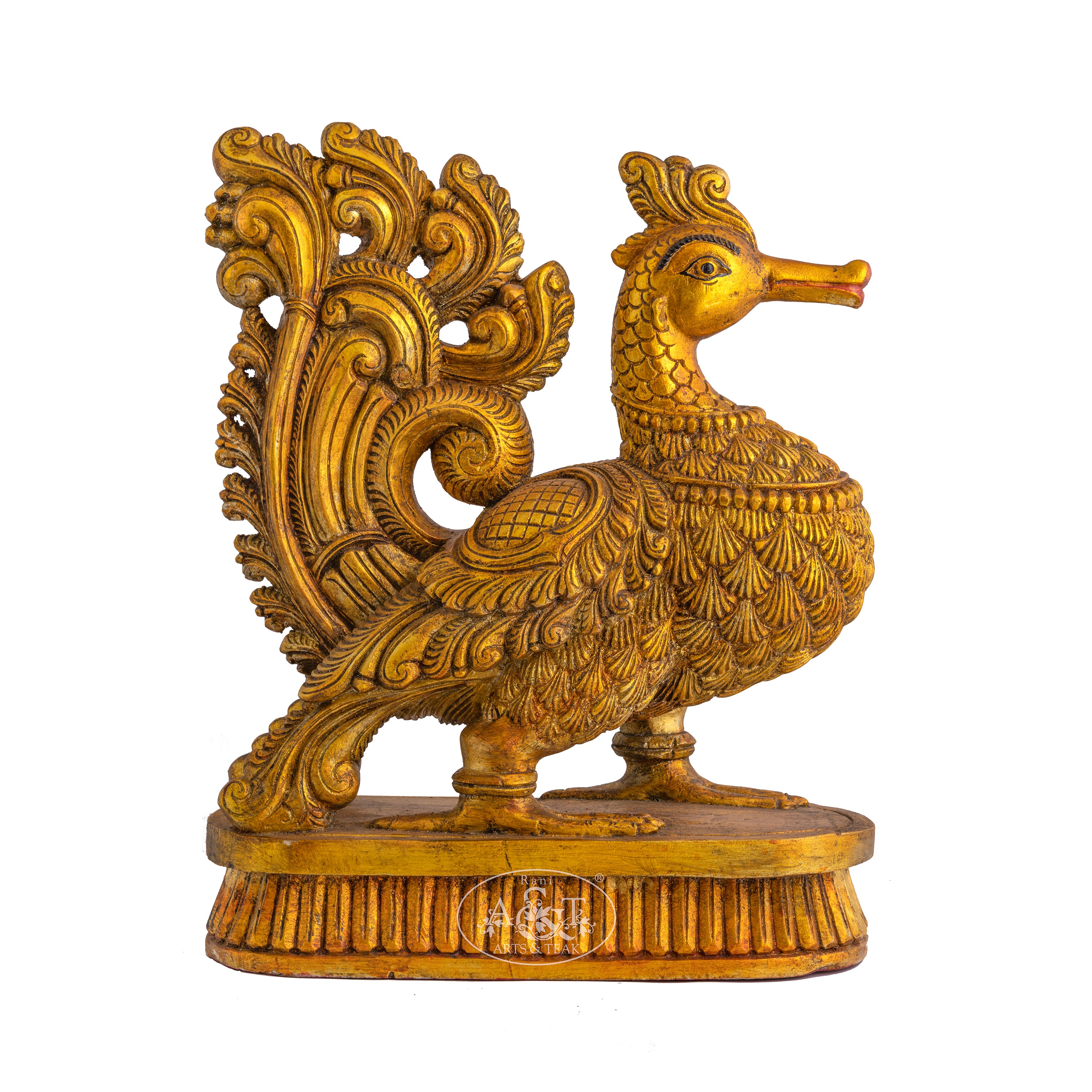 Wooden Gilded Hamsa - Rani Arts & Teak – RANI ARTS & TEAK