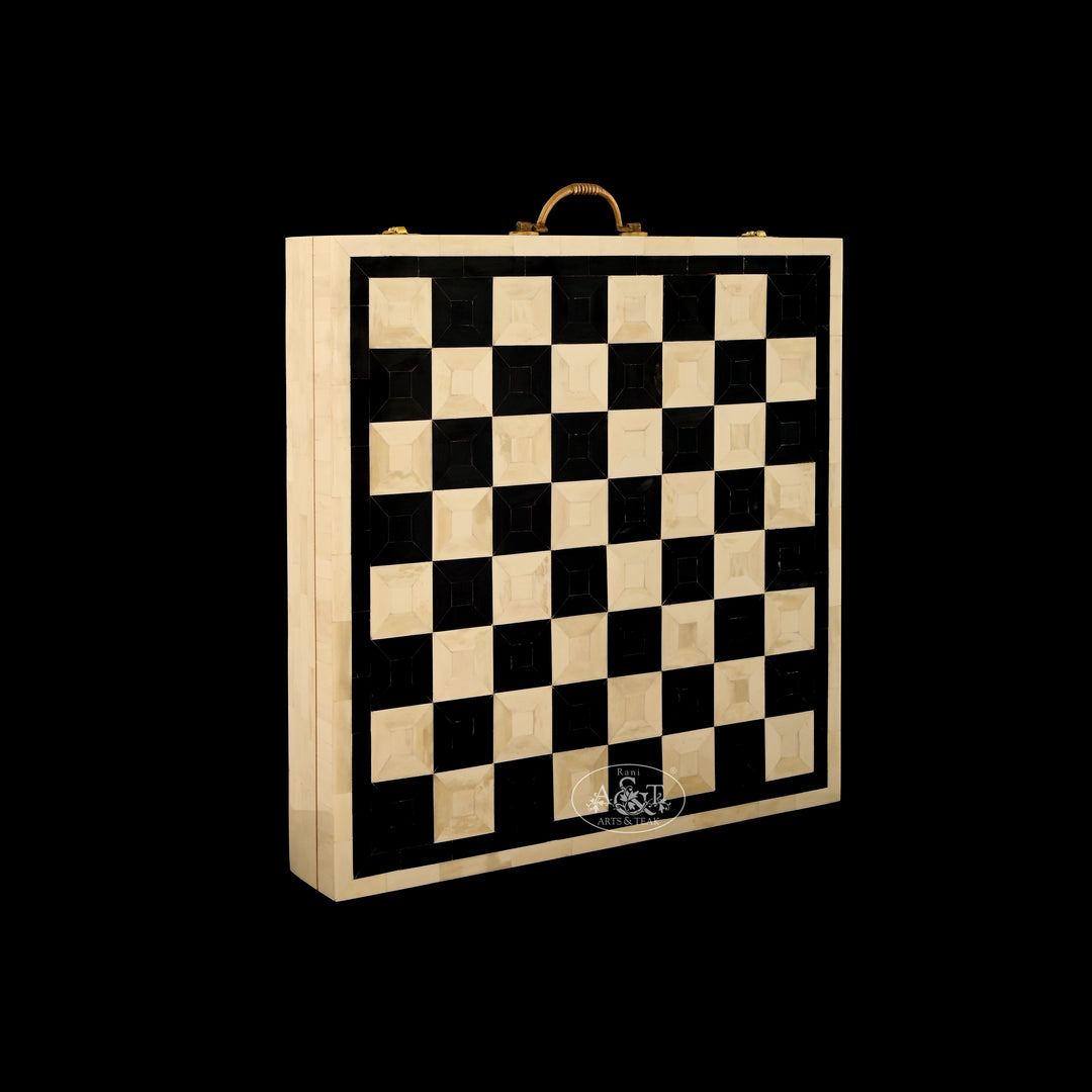 Chess Set - Bone Inlaid