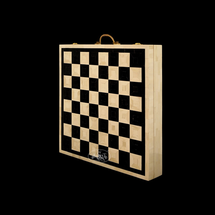 Chess Set - Bone Inlaid