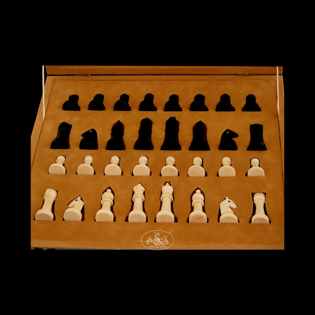 Chess Set - Bone Inlaid